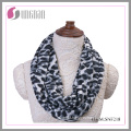 Warm Sexy Leopard Pattern Printed Women Flannel Infinity Scarf (SNF218)